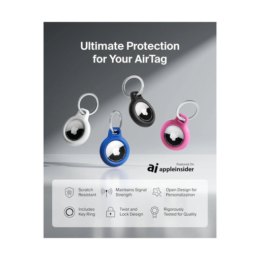 ‫احصل على حافظة بيلكن المقاومة للماء لـ ايرتاج من تميمي بروجكتس في قطر، تصميم أنيق، حماية قوية، وحلقة مفاتيح عملية. 