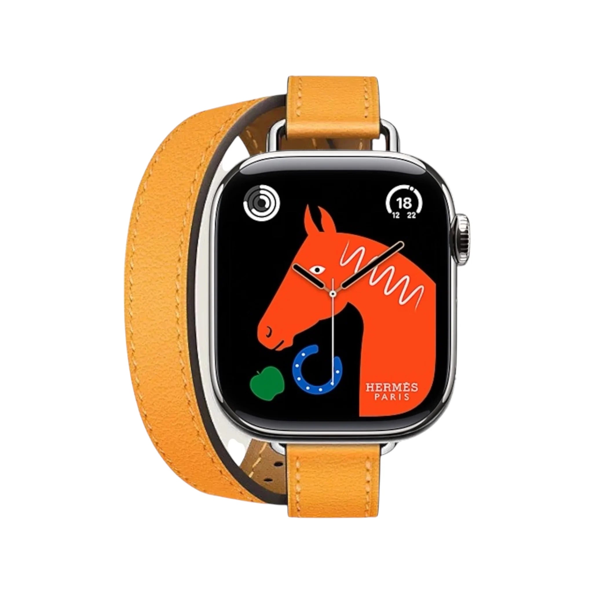 Hermès Apple Watch Band 42mm - Jaune D'or Attelage Double Tour Hermès Apple Watch Band 42mm - Jaune D'or Attelage Double Tour