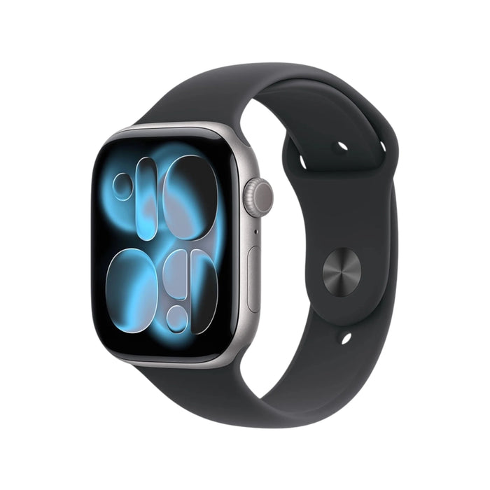 Apple Watch S11, GPS 46mm Space Grey Aluminium with Black Sport Band - M/L
Available now from TaMiMi Projects in Qatar.