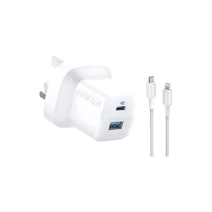 Anker 323 Charger with USB-C to Lightning Cable، Available now from TaMiMi Projects in Qatar.