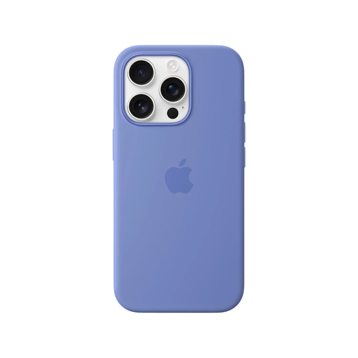 Apple iPhone 16 Pro Silicone Case with MagSafe in Periwinkle, Available now at TaMiMi Projects in Qatar.