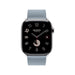 Apple Watch Hermès 46mm - Bleu Lin Single Tour, Available now from TaMiMi Projects in Qatar.