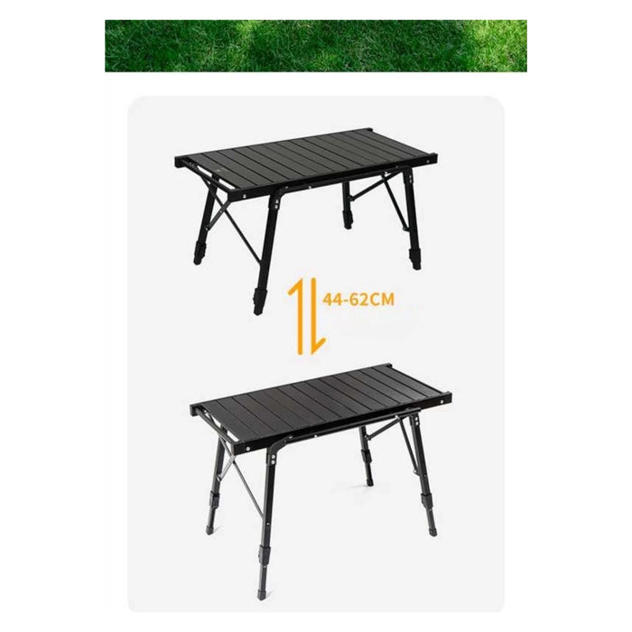 Folding Table with Grill / Stove, Durable folding camping table with adjustable height 43–64 cm, at TaMiMi Projects Qatar.