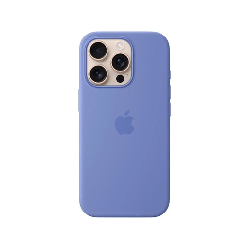Apple iPhone 16 Pro Silicone Case with MagSafe in Periwinkle, Available now at TaMiMi Projects in Qatar.