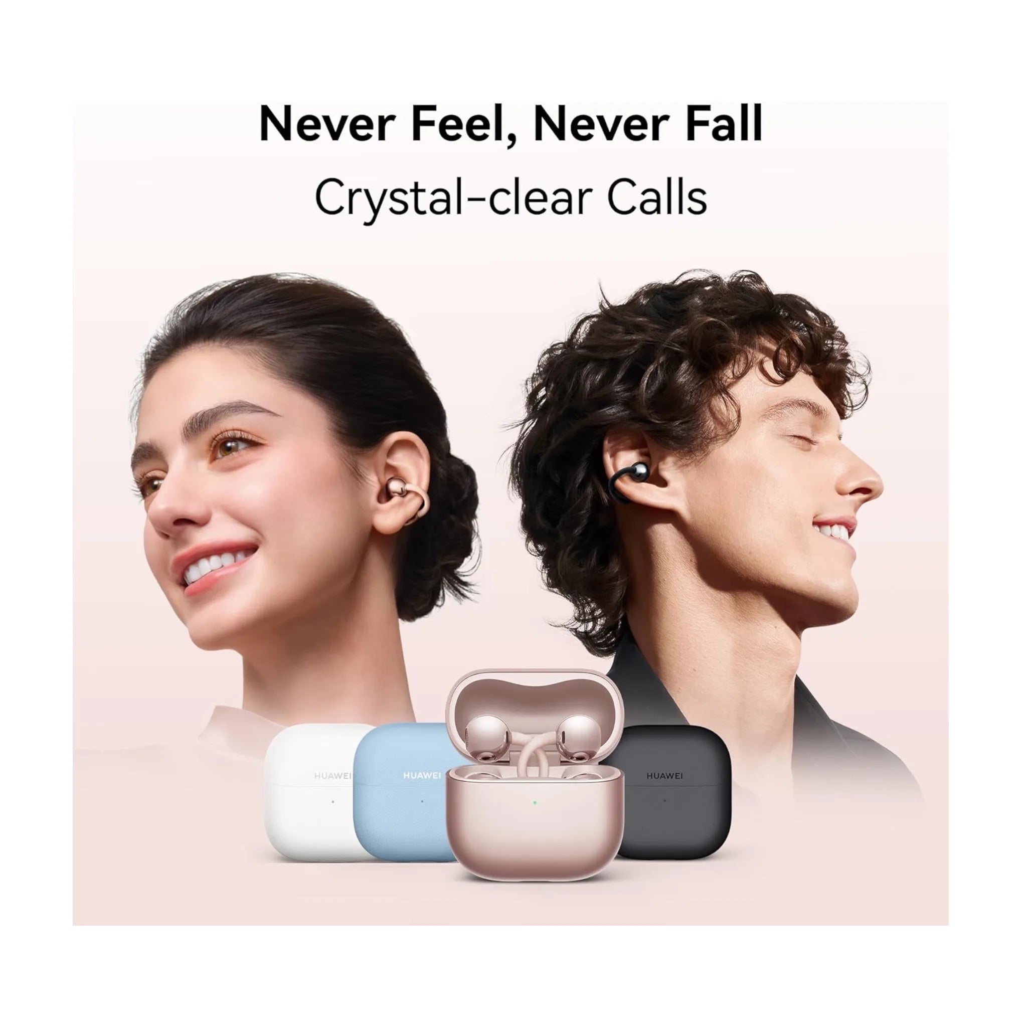 سماعة هواوي FreeClip 2 - روز جولد سماعة هواوي FreeClip 2 - روز جولد