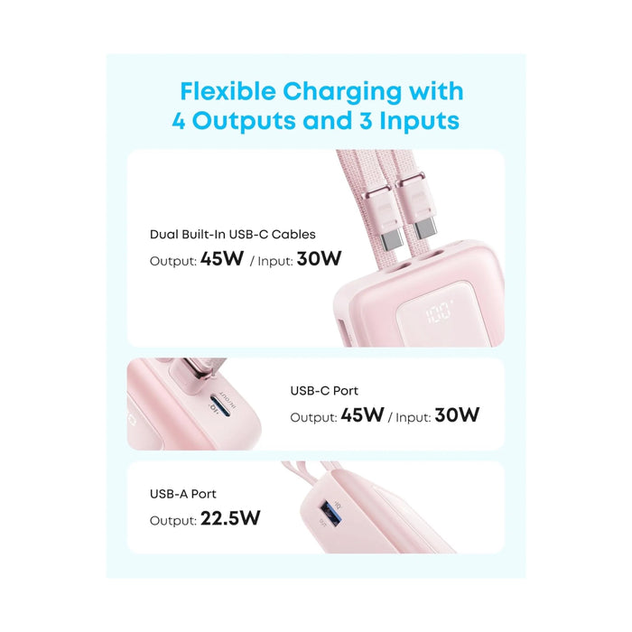 Anker Zolo 10000mAh 30W Power Bank with Built-in Cable - White
Available now from TaMiMi Projects in Qatar.