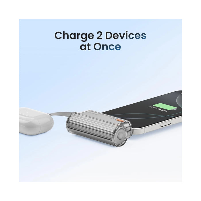 SHARGE Flow Mini Portable Charger 5000mAh with Built-in Cable, Available now from TaMiMi Projects in Qatar.