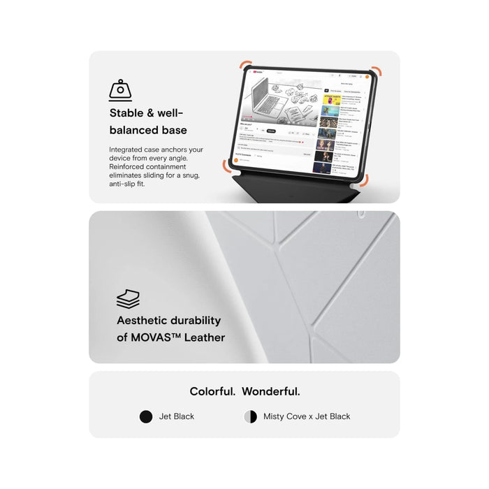 ‫كفر موفت Dynamic Folio للايباد برو ١٣ من تميمي بروجكتس في قطر. حماية زوايا وأكثر من ٢٠ زاوية مشاهدة مع حامل مغناطيسي. 