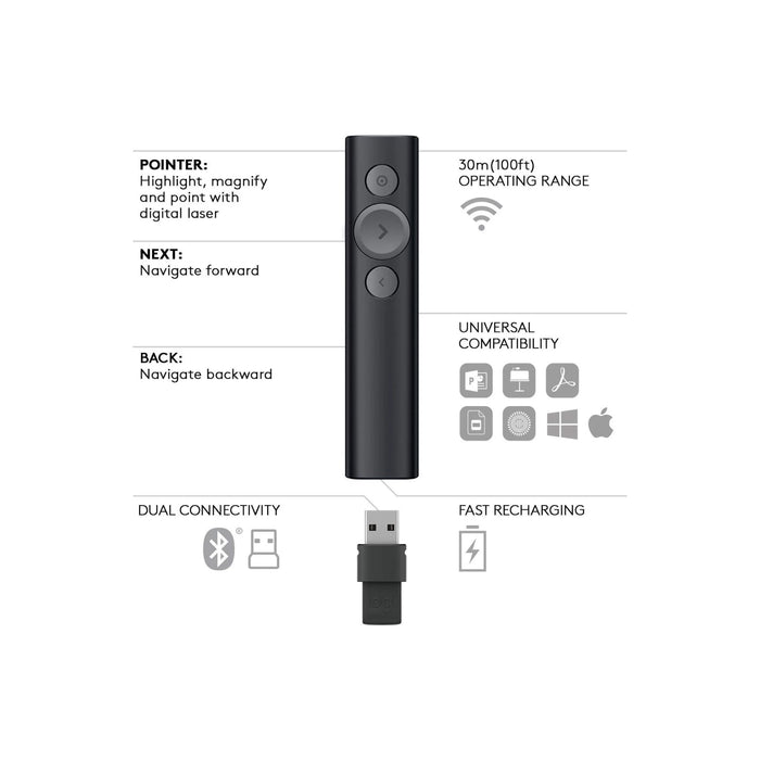 Get Logitech - SpotLight Presentation Remote available now from Tamimi projects in Qatar.