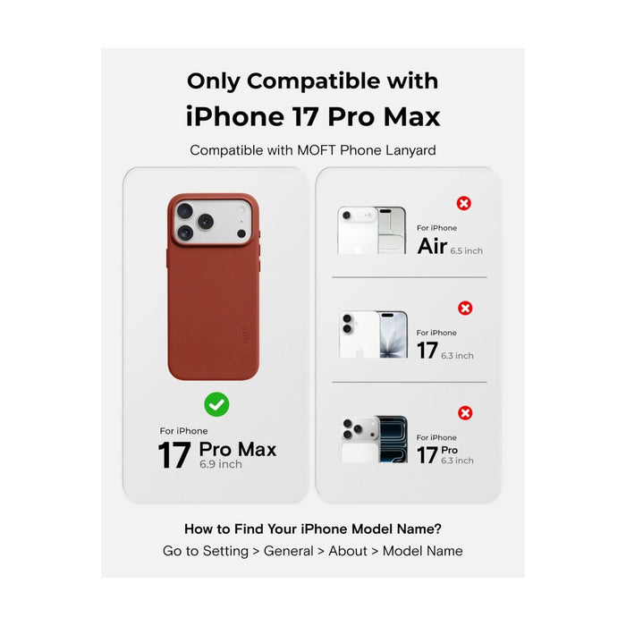 ‫احصل على كفر من موفت للايفون ١٧ برو ماكس من تميمي بروجكتس فى قطر. ‫جلد فاخر نباتي، مقاوم للخدش، يدعم ماج سيف. 