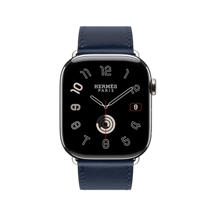 Hermès Apple Watch Band 46mm Swift - Navy