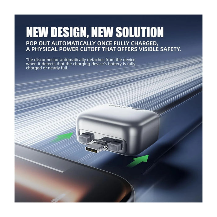 Smart Auto Disconnect Charging Adapter, Compact and lightweight design for easy portability. TaMiMi Projects Qatar.