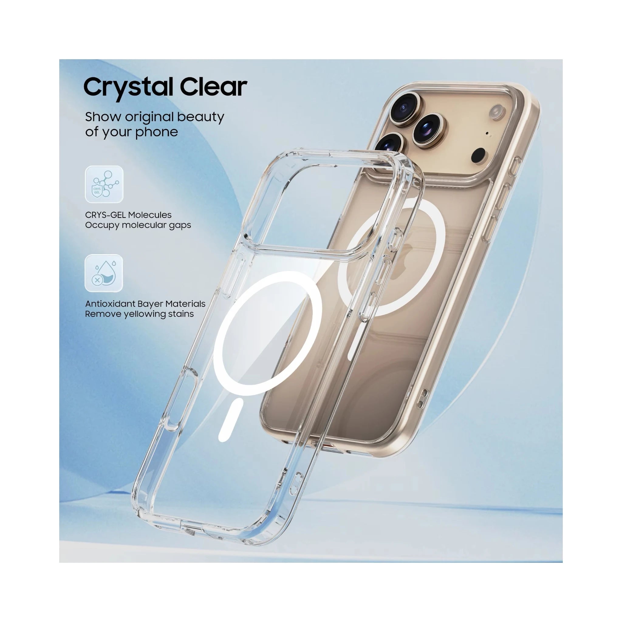 Xundd iPhone 17 Magnetic Case - Clear Xundd iPhone 17 Magnetic Case - Clear