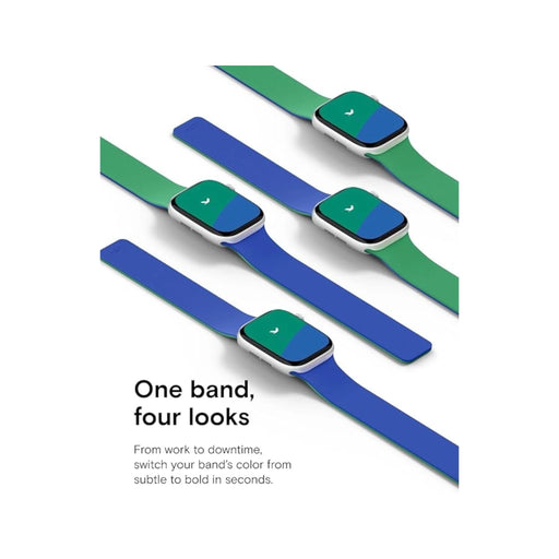 ‫احصل على سير لساعة ابل من شركة موفت لدي تميمي بروجكتس في قطر. تصميم ثنائي اللون، تثبيت مغناطيسي سريع، سيليكون ناعم ومريح. 