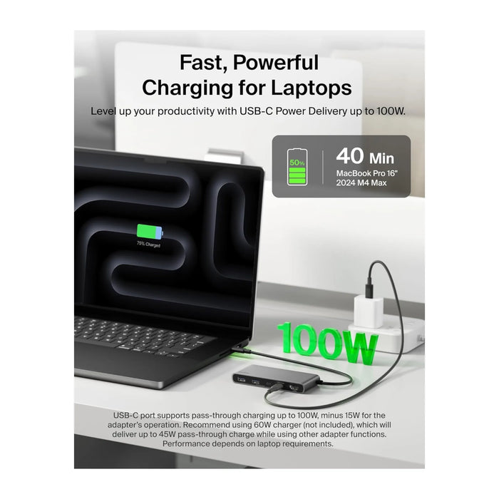 Belkin 7-in-1 USB-C Hub - 4K HDMI, 100W, Connect multiple devices at the same time seamlessly. TaMiMi Projects Qatar.