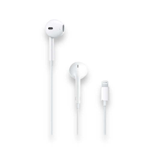 Apple EarPods with Lightning Connector, wired earphones with high-quality audio، built-in remote, at TaMiMi Projects, Qatar.