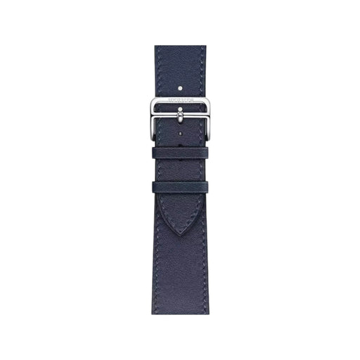 Hermès Apple Watch Band 41 mm, Navy Swift Leather Single Tour, available now from TaMiMi Projects in Qatar.