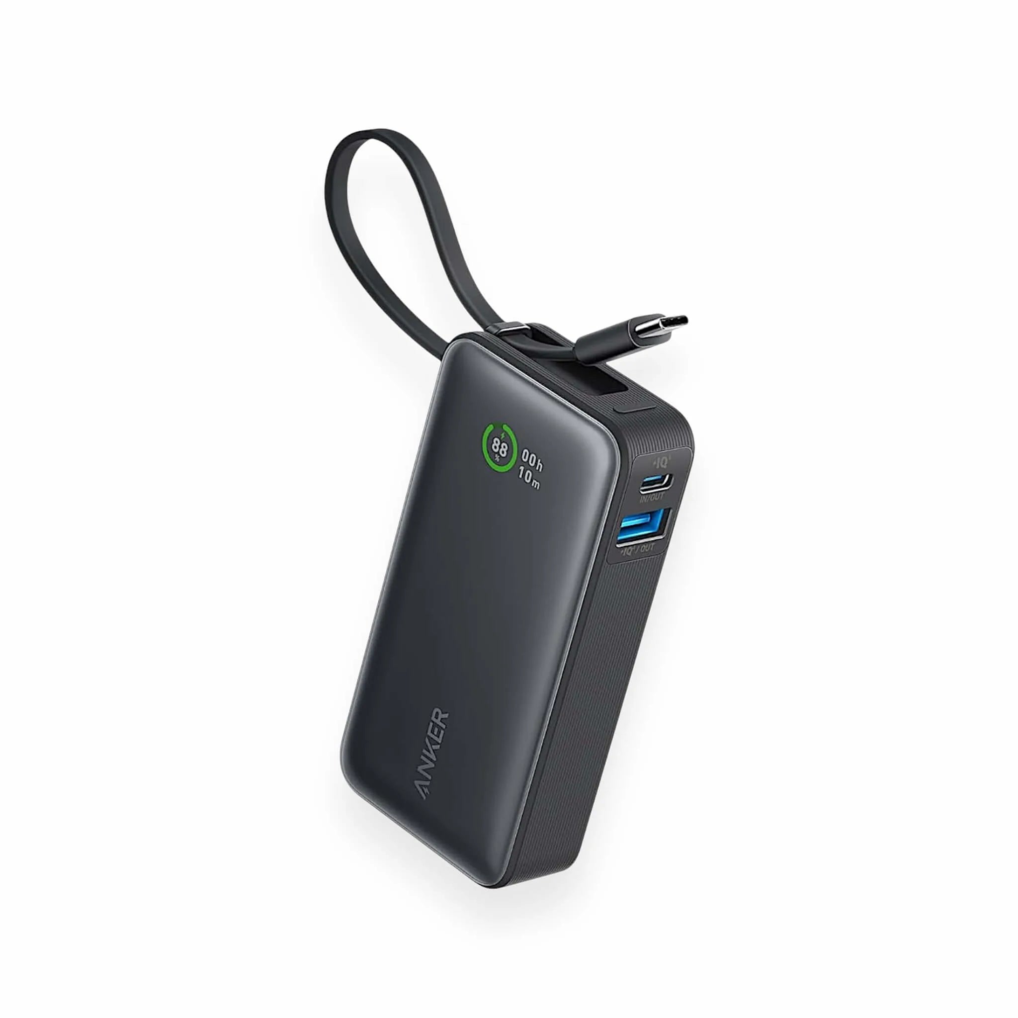 Anker Nano PowerBank 10000mAh with Built-In USB-C - Black Anker Nano PowerBank 10000mAh with Built-In USB-C - Black