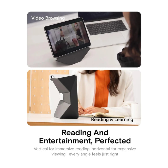 MOFT Dynamic Folio iPad Pro 13 (M4/M5) Corner Protection in Black. TaMiMi Projects Qatar.