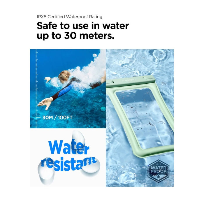 Spigen Water-proof Cover For phones, the possibility of diving up to 30 meters, from TaMiMi Projects in Qatar.