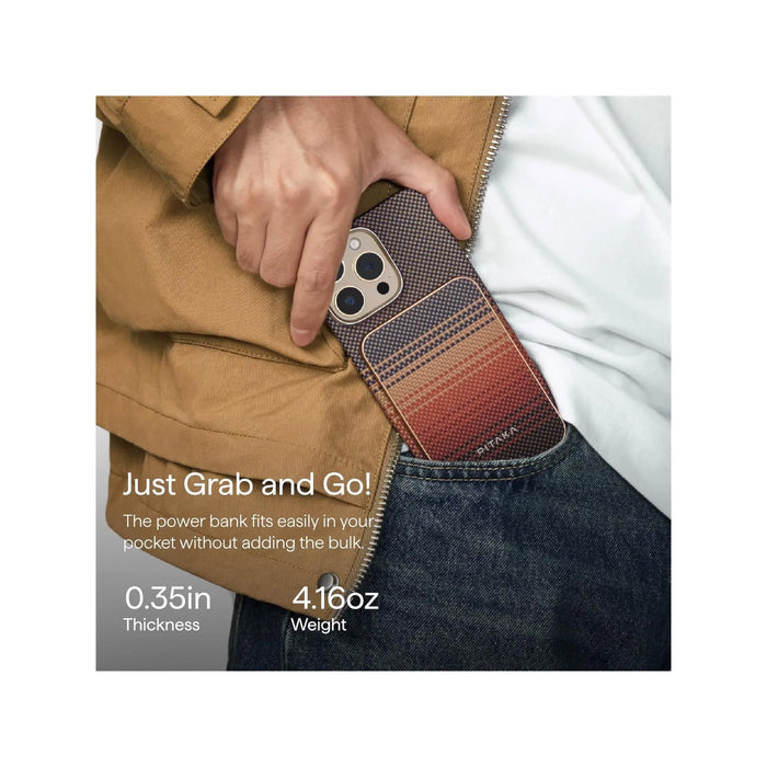 Pitaka MagSafe Portable Charger 5000mAh, delivers up to 15W of fast wireless charging, from TaMiMi Projects in Qatar.