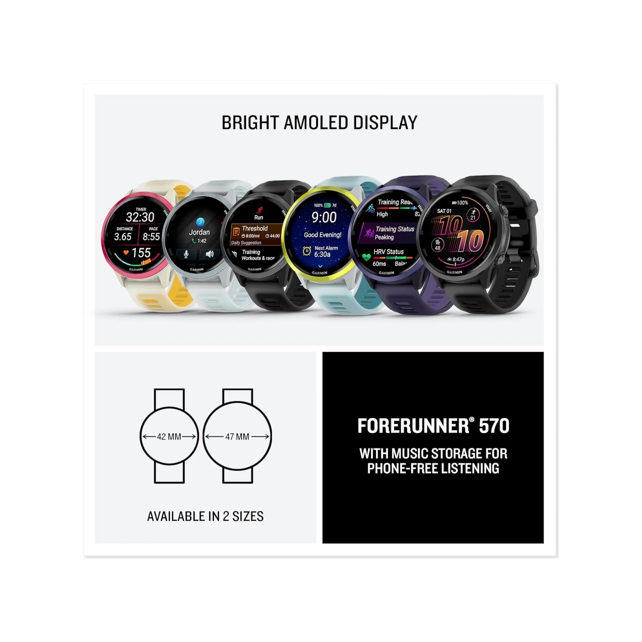 Forerunner® 570 - Black - 42mm Forerunner® 570 - Black - 42mm