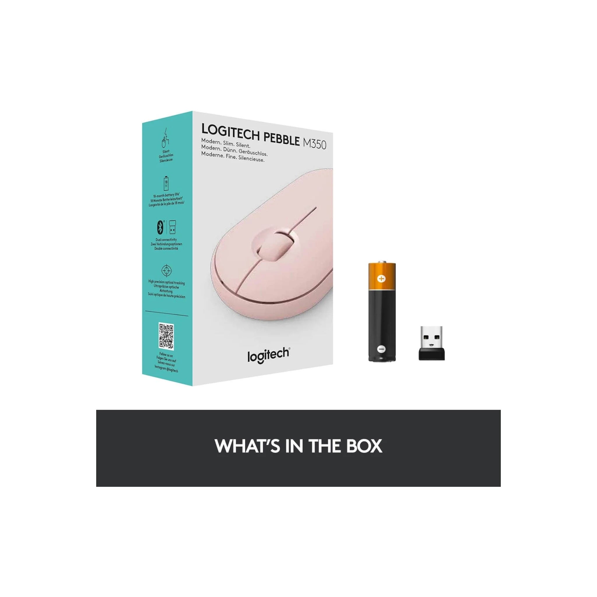 Logitech M350 Wireless Mouse - Pink Logitech M350 Wireless Mouse - Pink
