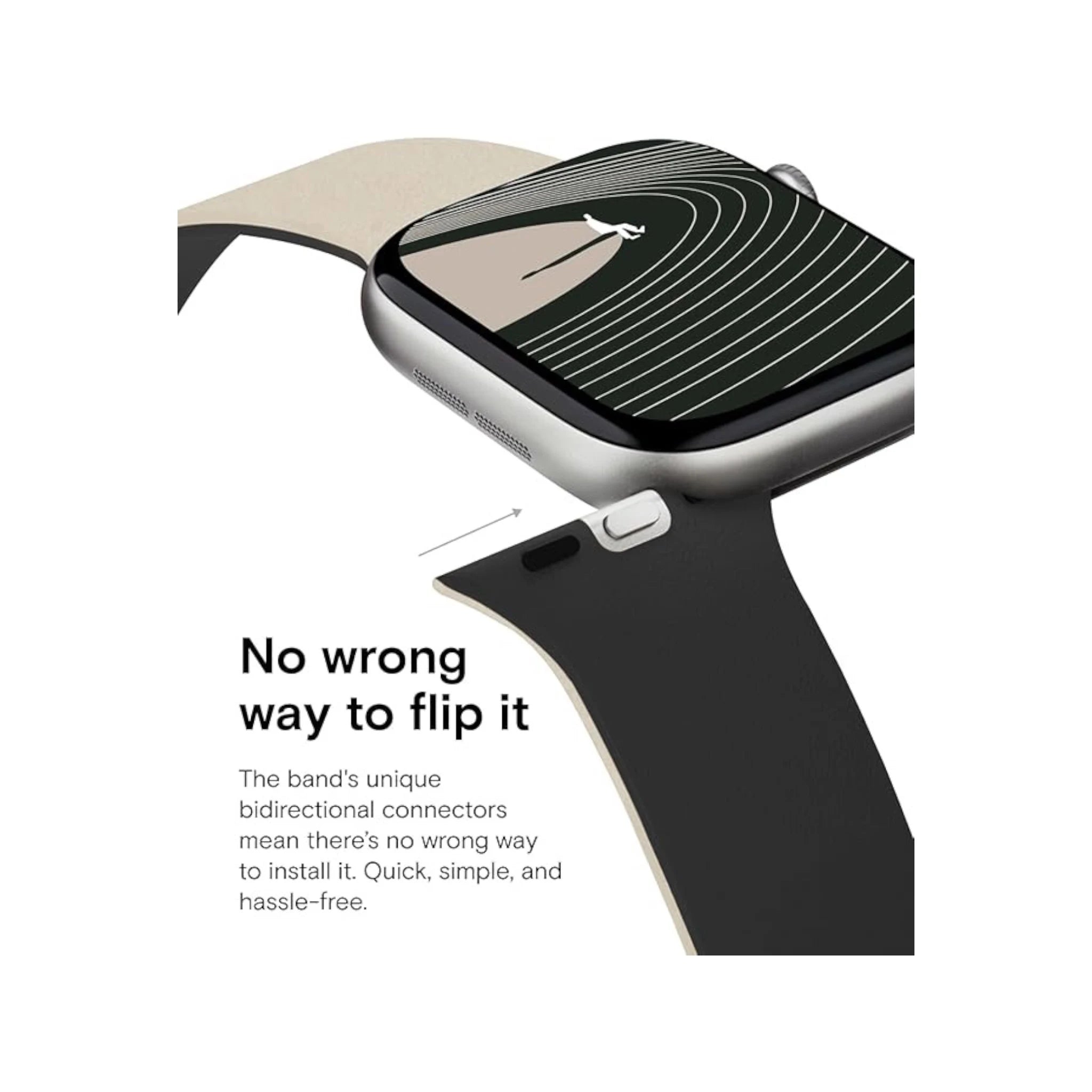 Moft Snap Apple Watch Band - Black x Stardust Moft Snap Apple Watch Band - Black x Stardust