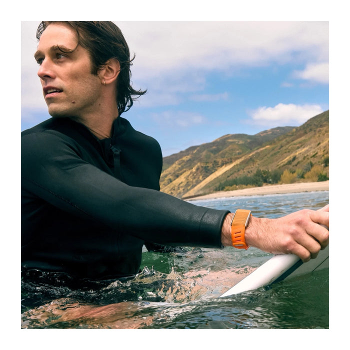 Whoop 5 SportFlex Silicone Band - Flare. Available now from TaMiMi Projects in Qatar.
