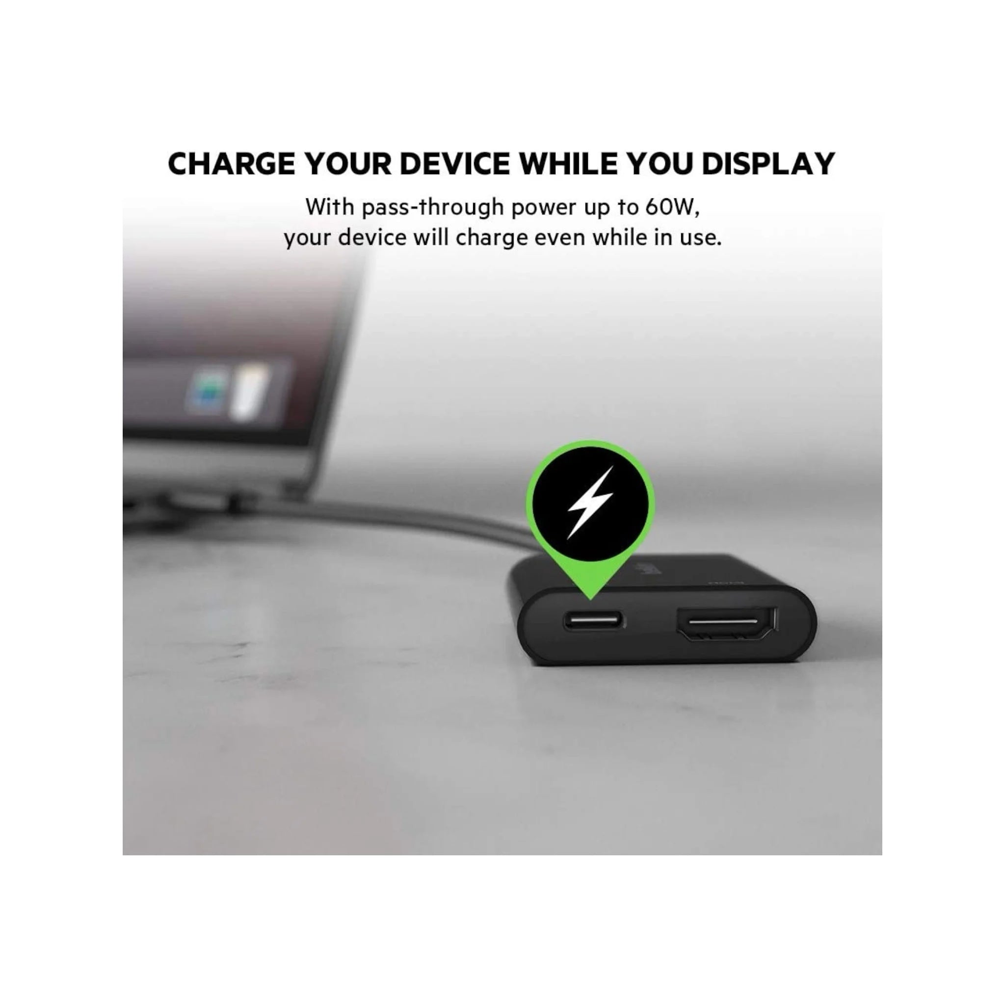 Belkin USB-C to HDMI Adapter + USB-C Charger Belkin USB-C to HDMI Adapter + USB-C Charger