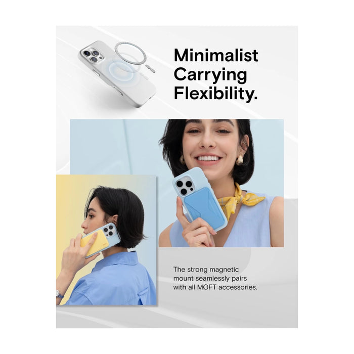 MOFT Snap Case iPhone 16 Pro Max MagSafe - Soothing Mist, vegan leather, durable, scratch-resistant. at TaMiMi Projects.