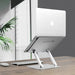 Adjustable aluminum stand for 10-16 inch laptops and iPads, ergonomic, stable - TaMiMi Projects in Qatar.