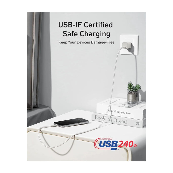 ‫احصل علي سلك يو اس بي سي من شركة انكر من تميمي بروجكتس في قطر و بأفضل سعر. شحن سريع بقوة ٢٤٠ واط، متين وصديق للبيئة. 