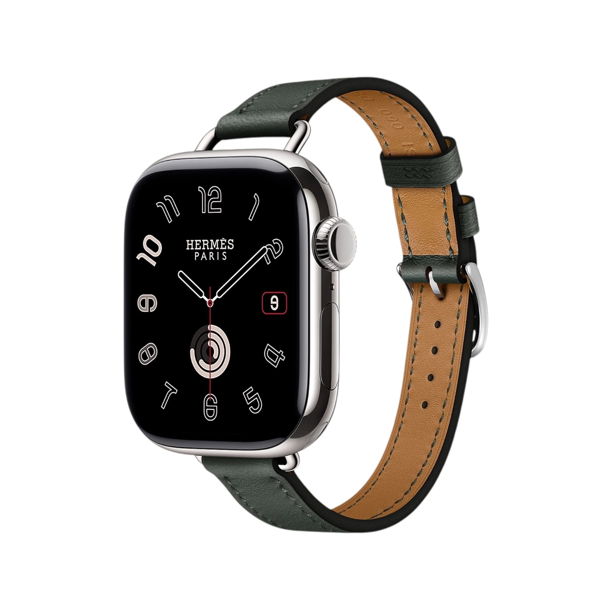 Hermès Apple Watch band 42mm - Vert Mangrove Attelage Single Tour Hermès Apple Watch band 42mm - Vert Mangrove Attelage Single Tour