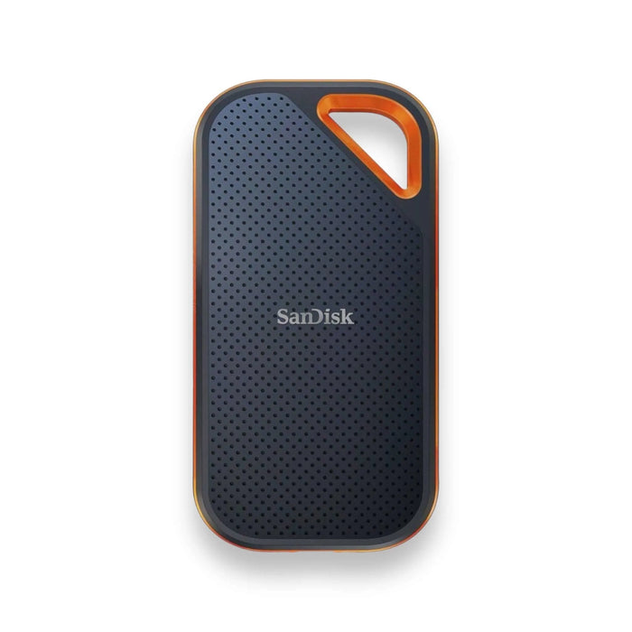 SanDisk Sandisk Extreme Pro portable SSD 2TB, 256-bit AES hardware encryption for security. at TaMiMi Projects in Qatar.