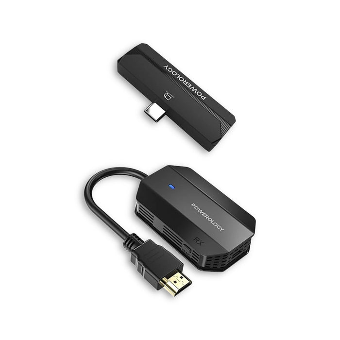 Powerology Wireless HDMI Type-C Adapter, Perfect for both home and office environments. at TaMiMi Projects in Qatar