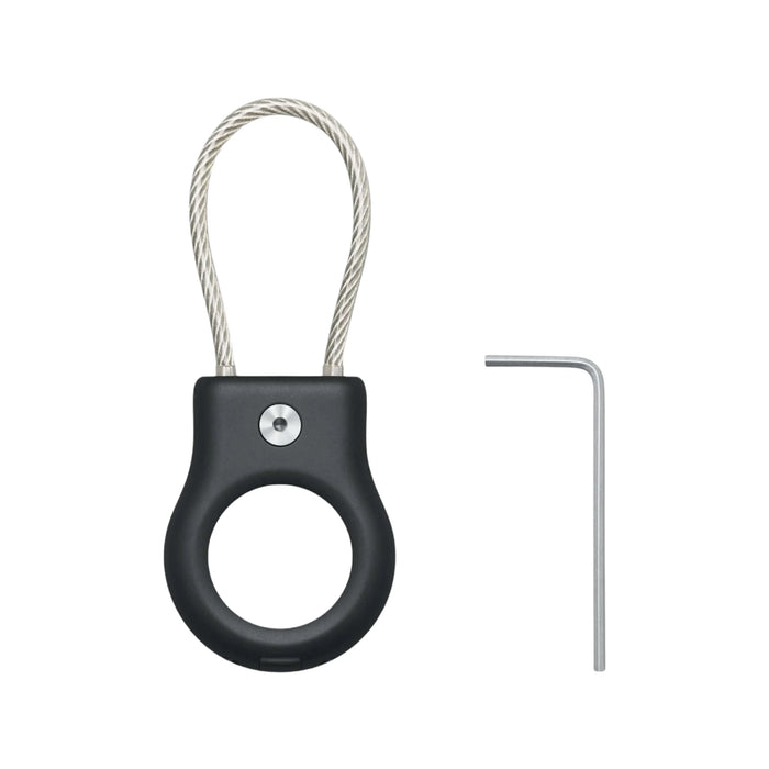 Belkin Secure Holder with Wire Cable for AirTag in Black, Available now from TaMiMi Projects in Qatar.