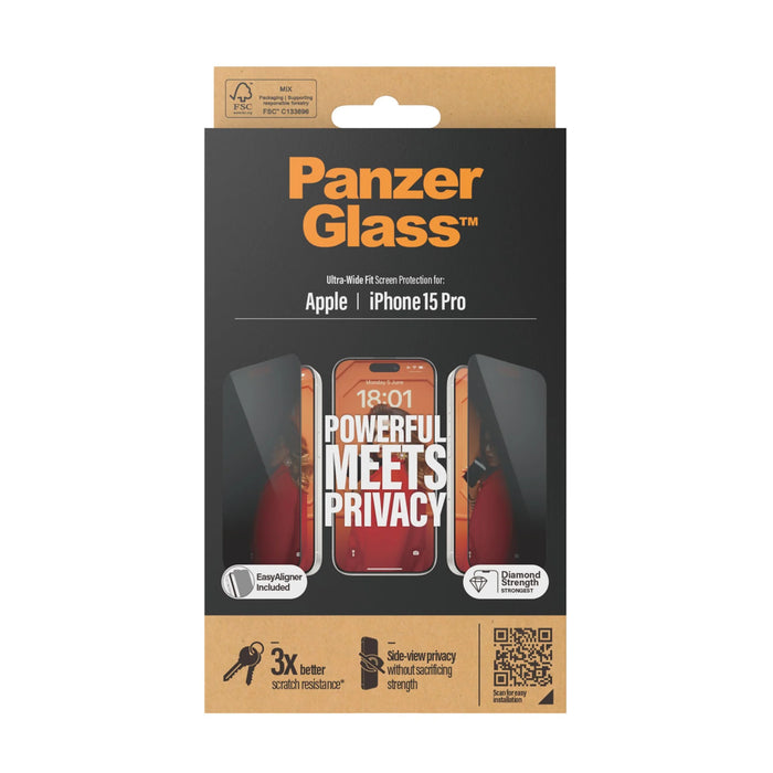 Get PanzerGlass حماية بانزر للايفون ١٥برو - مخفي in Qatar from TaMiMi Projects