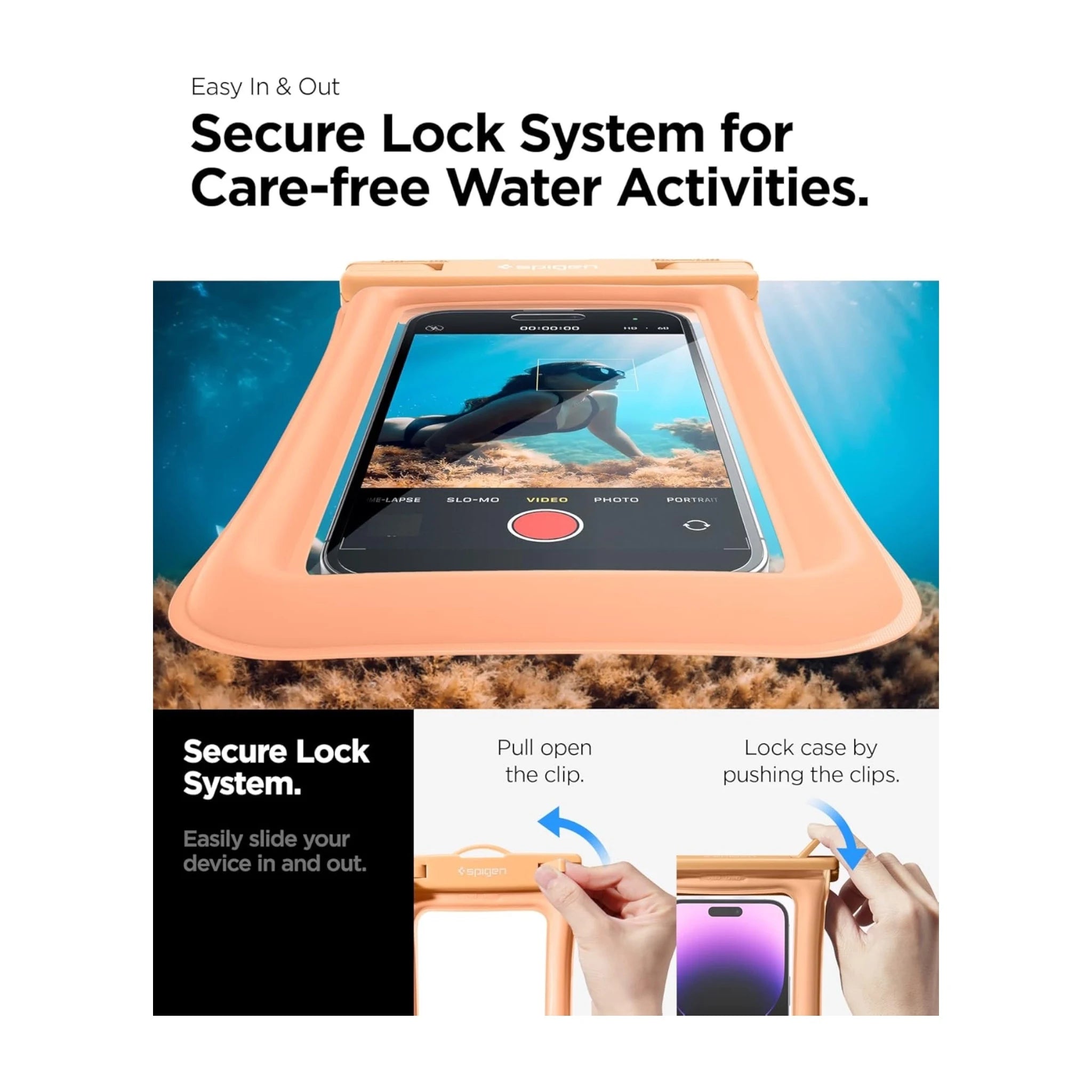 كفر سبيجن للهواتف ضد الماء - برتقالي كفر سبيجن للهواتف ضد الماء - برتقالي