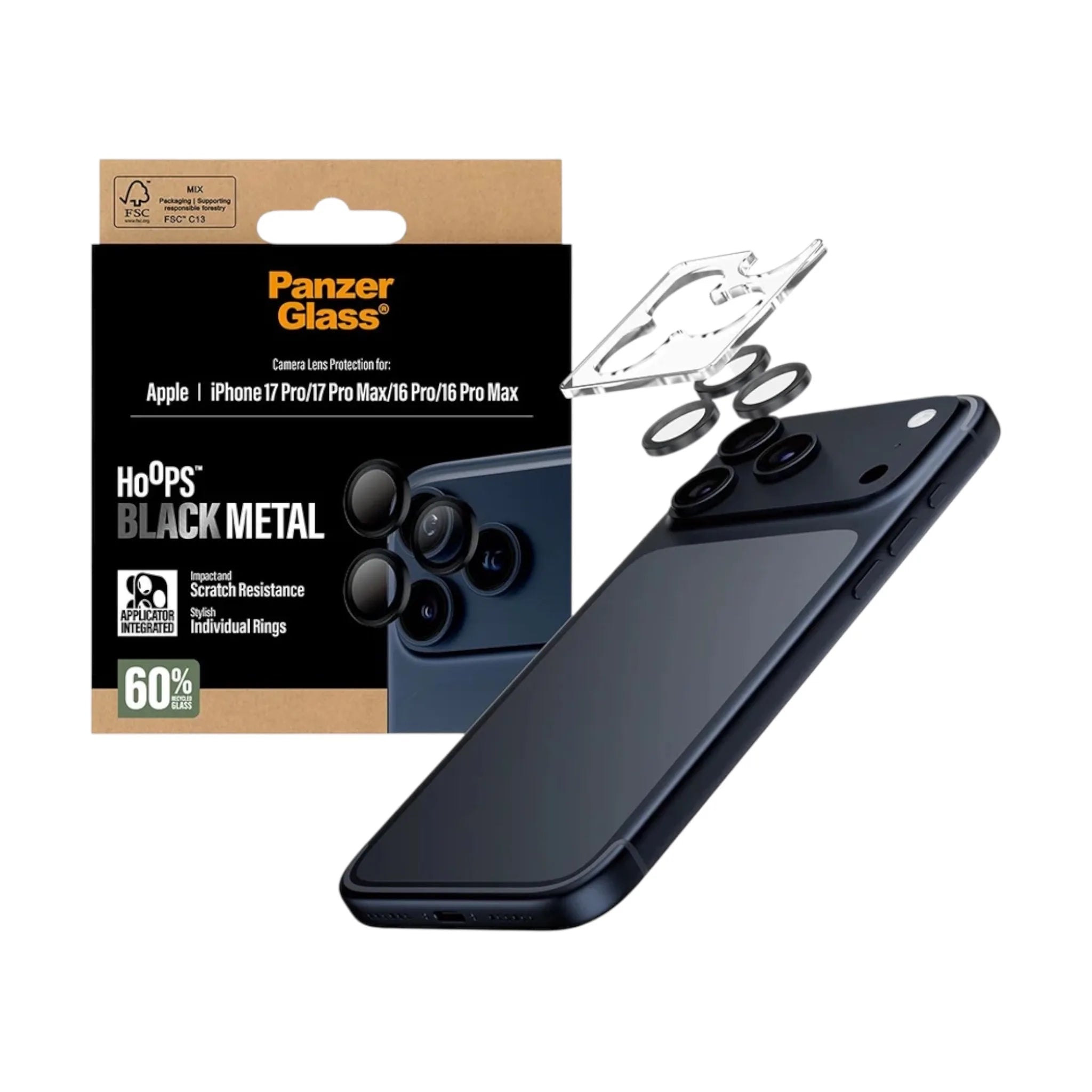 PanzerGlass Camera Lens iPhone 16/17 Pro & Pro Max - Black PanzerGlass Camera Lens iPhone 16/17 Pro & Pro Max - Black
