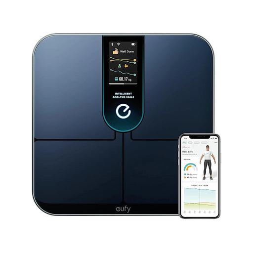 eufy by Anker Smart Scale P3, calculation of your weight, body fat, and muscle. available at TaMiMi Projects in Qatar.