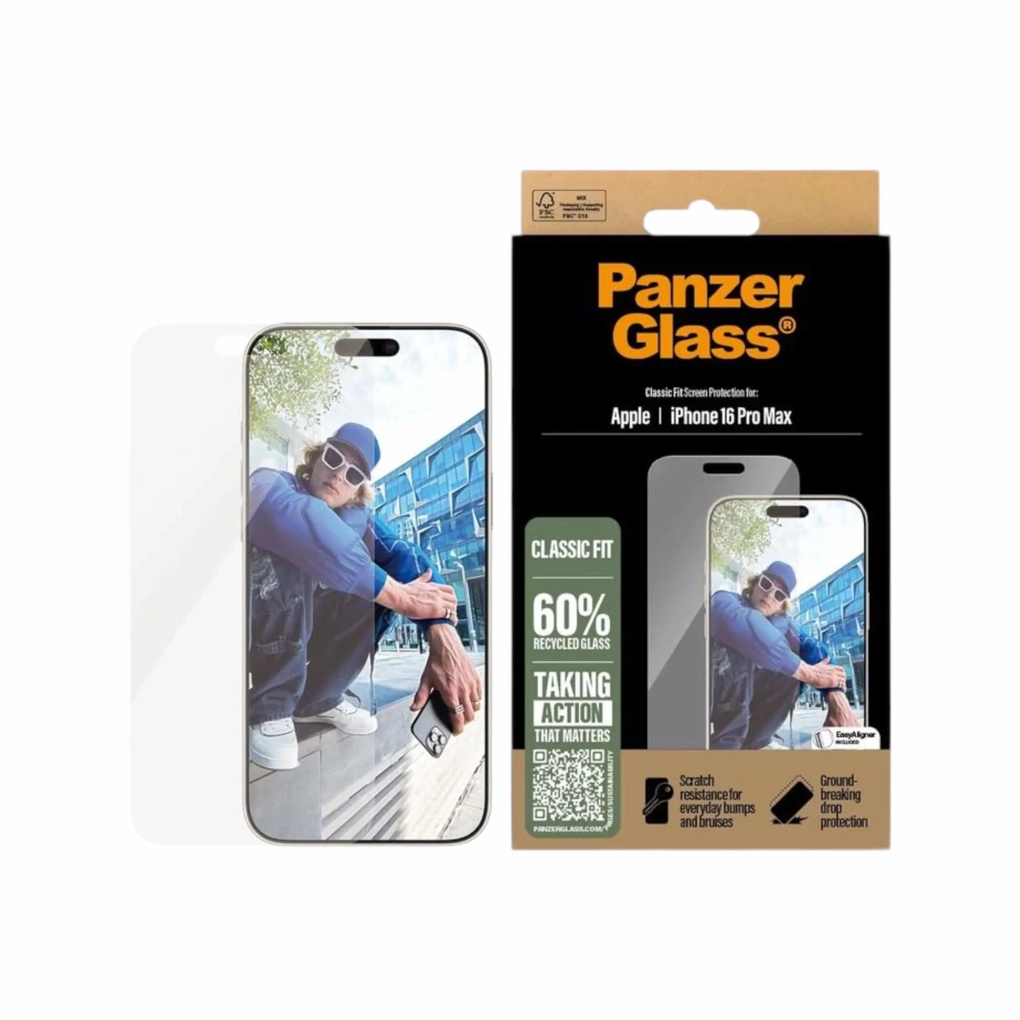 PanzerGlass® Screen Protector iPhone 16 Pro Max | Classic Fit PanzerGlass® Screen Protector iPhone 16 Pro Max | Classic Fit