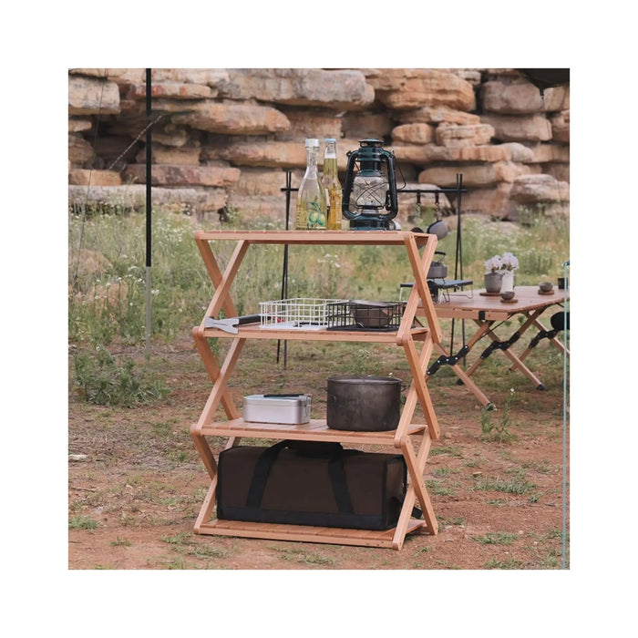 ‫احصل على رف تخزين خشبي قابل للطي من تميمي بروجكتس في قطر. تصميم خفيف ومتين من خشب الزان الصلب بجودة عالية. 