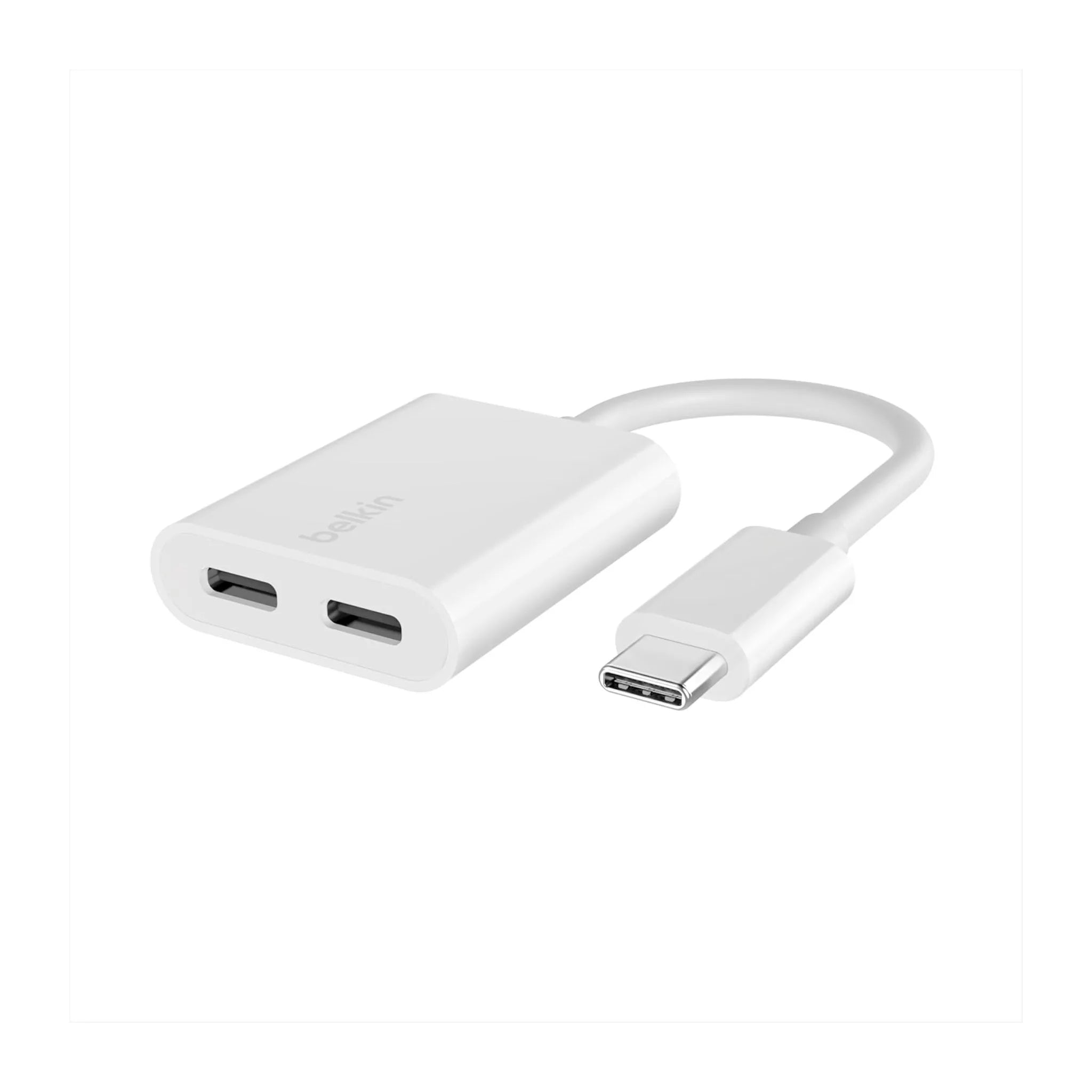 وصلة بيلكن USB-C سماعة وشحن - أبيض وصلة بيلكن USB-C سماعة وشحن - أبيض