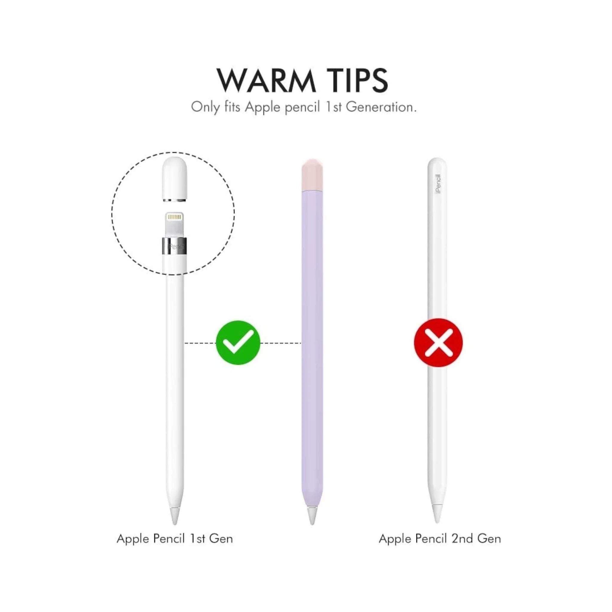 AhaStyle Case for Apple Pencil1 - Lavender AhaStyle Case for Apple Pencil1 - Lavender