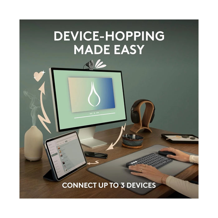 Logitech Pebble 2 M350s Wireless Mouse, Slim & lightweight design ideal for work, travel, & everyday use. at TaMiMi Projects Qatar.