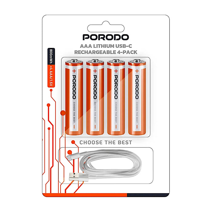 porodo aaa usb c rechargeable batteries 4 pack qatar tamimi projects
