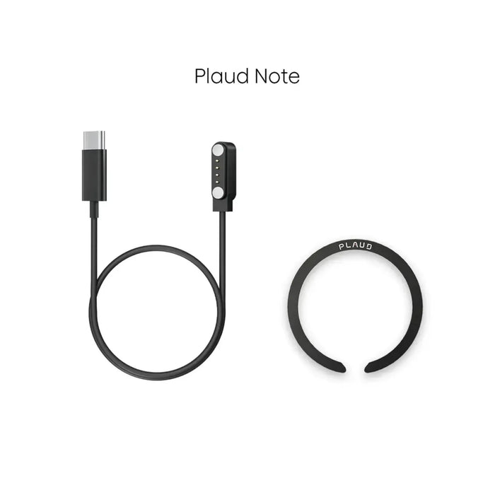 Plaud Note Accessory Kit - Charging Cable & Magnetic Ring, Available now from TaMiMi Projects in Qatar.