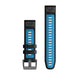 Get Garmin Garmin QuickFit® 22 Watch Bands - Black / Cirrus Blue Silicone in Qatar from TaMiMi Projects