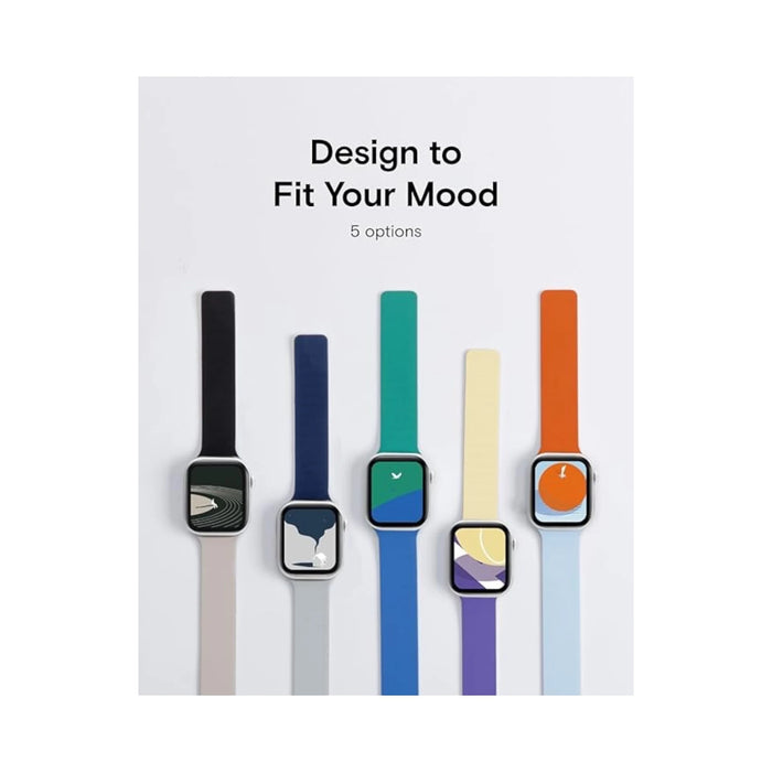 ‫احصل على سير لساعة ابل من شركة موفت لدي تميمي بروجكتس في قطر. تصميم ثنائي اللون، تثبيت مغناطيسي سريع، سيليكون ناعم ومريح. 